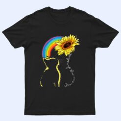 Cats Are My Sunshine Sunflower Rainbow Funny Cat Lovers Gift T Shirt