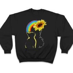 Cats Are My Sunshine Sunflower Rainbow Funny Cat Lovers Gift T Shirt - Dream Art Europa