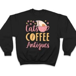 Cats Coffee Antiques Cat Lover Antiquing T Shirt - Dream Art Europa