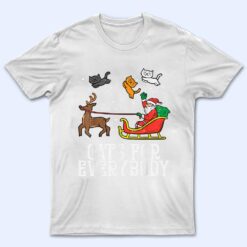 Cats For Everybody Christmas Cat Funny Xmas Women Santa_1 T Shirt