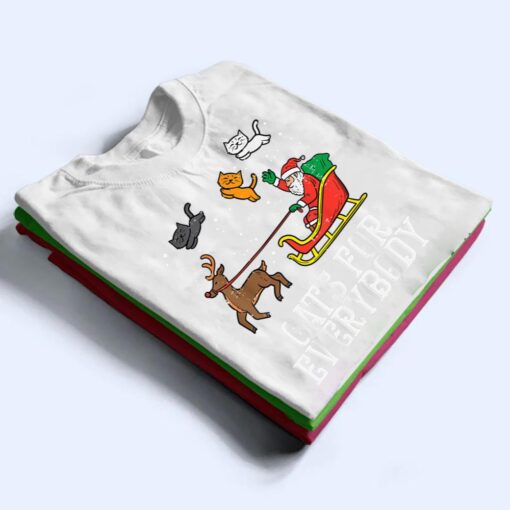 Cats For Everybody Christmas Cat Funny Xmas Women Santa_1 T Shirt