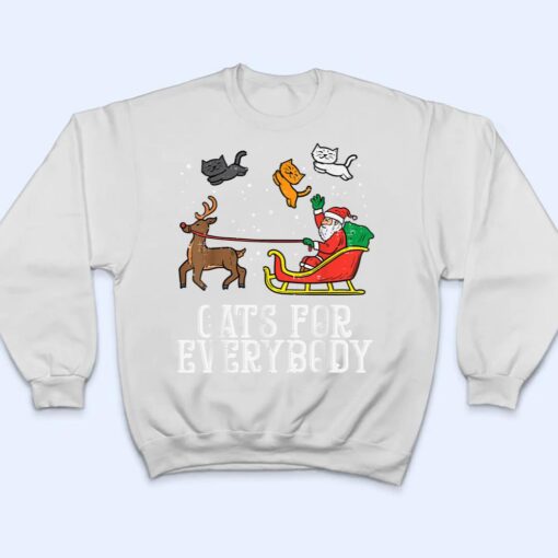 Cats For Everybody Christmas Cat Funny Xmas Women Santa_1 T Shirt