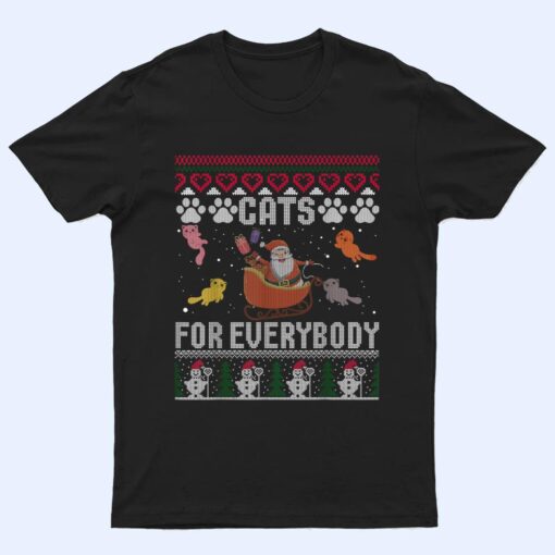 Cats For Everybody Christmas Cute Cat Lover T Shirt