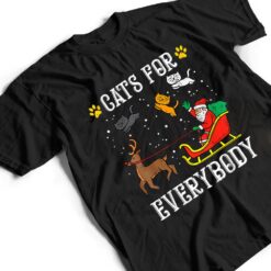 Cats For Everybody Santa Funny Christmas PJs Xmas Women T Shirt - Dream Art Europa