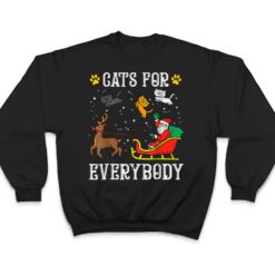 Cats For Everybody Santa Funny Christmas PJs Xmas Women T Shirt - Dream Art Europa