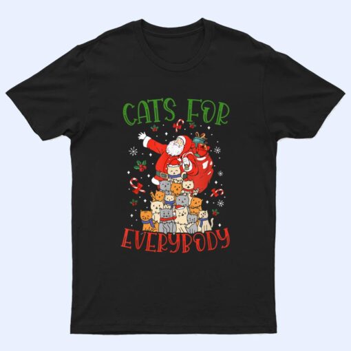 Cats For Everybody Ugly Christmas Cat Funny Xmas T Shirt