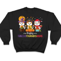 Cats Happy HalloThanksMas T Shirt - Dream Art Europa