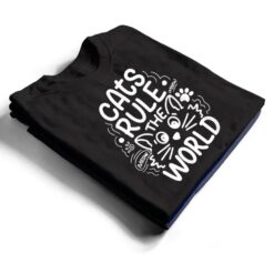 Cats Rule He World Funny Cat Lovers T Shirt - Dream Art Europa