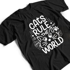 Cats Rule He World Funny Cat Lovers T Shirt - Dream Art Europa