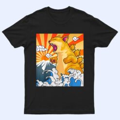 Catzilla Vintage Kawaii Cute Cat Art Japanese Sunset T Shirt