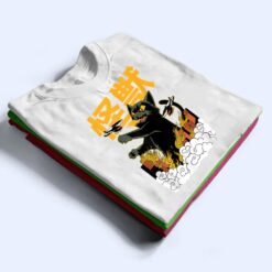 Catzilla vs Kaiju Vintage Funny Cute Cat Art Japanese Sunset T Shirt - Dream Art Europa