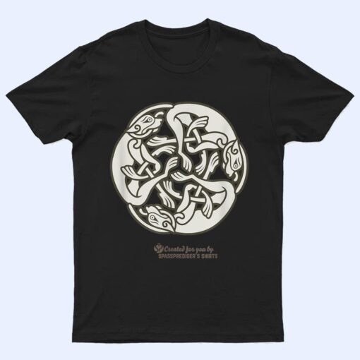 Celtic Design Wolf Dogs Triskelion from Ireland Celtic T Shirt