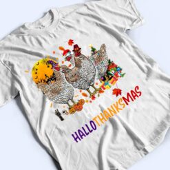 Chicken Halloween Happy HalloThanksMas Autumn Thanksgiving T Shirt - Dream Art Europa