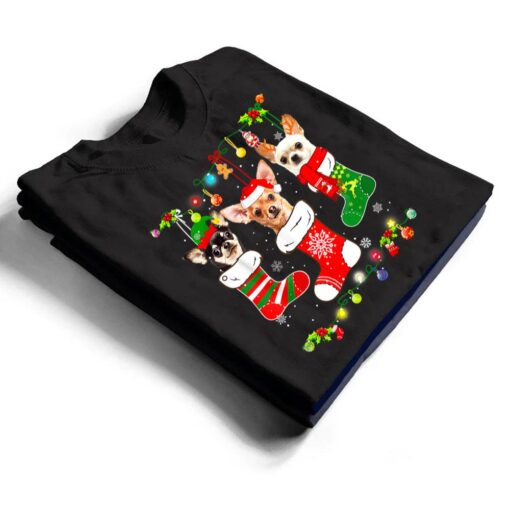 Chihuahua Christmas Lights Gift Funny Xmas Dog Lover T Shirt