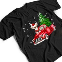 Chihuahua Dog Christmas On Red Car Truck with Xmas Tree Dog T Shirt - Dream Art Europa