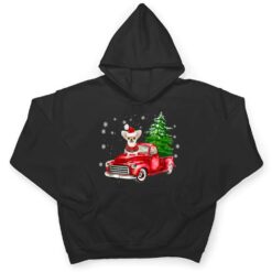 Chihuahua Dog Christmas On Red Car Truck with Xmas Tree Dog T Shirt - Dream Art Europa