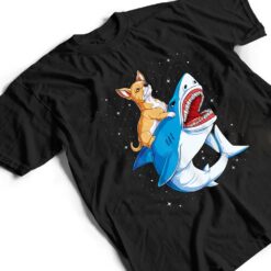 Chihuahua Riding Shark Jawsome Dog Lover Gifts Space Galaxy T Shirt - Dream Art Europa