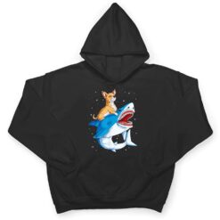 Chihuahua Riding Shark Jawsome Dog Lover Gifts Space Galaxy T Shirt - Dream Art Europa