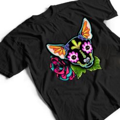 Chihuahua in Black - Day of the Dead Sugar Skull Dog T Shirt - Dream Art Europa