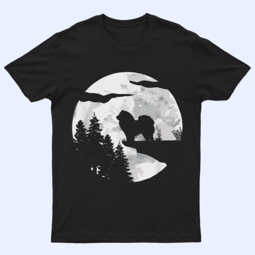 Chow Chow Dog Breed Full Moon At Night - Dog Owner Chow Chow T Shirt