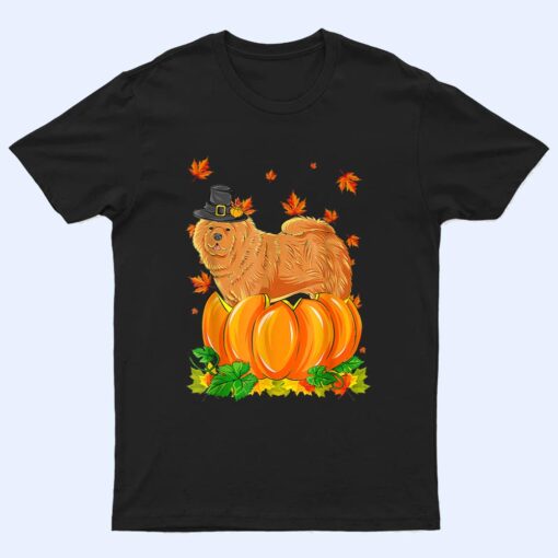 Chow Chow Happy Thanksgiving Dog Pumpkin Fall Autumn T Shirt