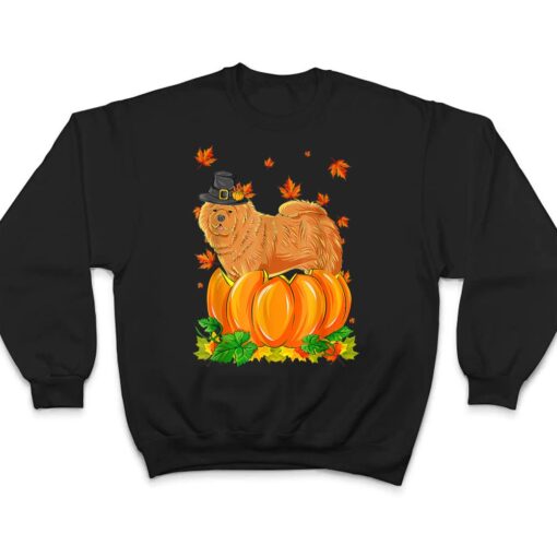 Chow Chow Happy Thanksgiving Dog Pumpkin Fall Autumn T Shirt