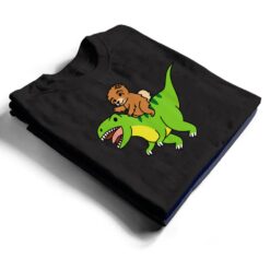 Chow Chow Riding T-Rex Dinosaur Dog T Shirt - Dream Art Europa