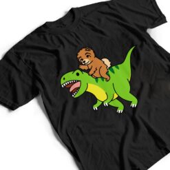 Chow Chow Riding T-Rex Dinosaur Dog T Shirt - Dream Art Europa