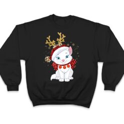 Christmas Cat Reindeer light Antlers T Shirt - Dream Art Europa