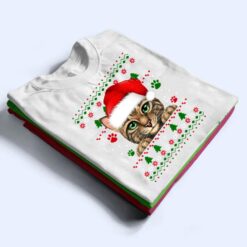 Christmas Cat Santa Hat Merry Catmas Ugly Christmas Sweater Premium T Shirt - Dream Art Europa