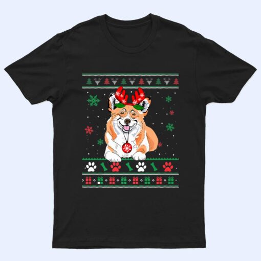 Christmas Corgi Reindeer Ornaments Dog Lovers Pajama T Shirt