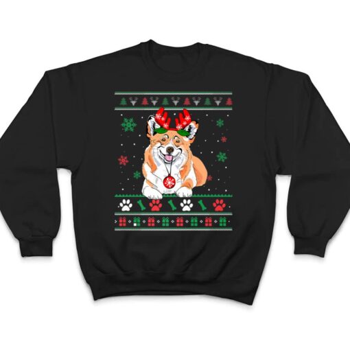 Christmas Corgi Reindeer Ornaments Dog Lovers Pajama T Shirt