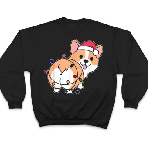 Christmas Corgi With Lights Gifts For Dog Lover Women Kids T Shirt