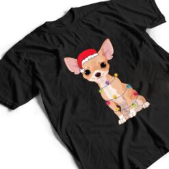 Christmas Funny Chihuahua Dog Lover Santa Hat Lights Xmas T Shirt - Dream Art Europa