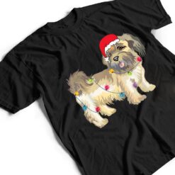 Christmas Funny Shitzu Dog Lover Santa Hat Lights Xmas Gifts T Shirt - Dream Art Europa