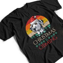 Christmas Is Coming Vintage Dalmatian Santa Hat Dog Lover T Shirt - Dream Art Europa