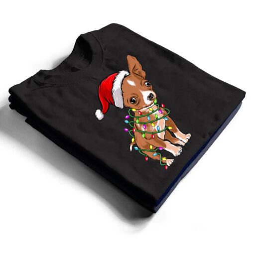 Christmas Lights Chihuahua Cute Chihuahua Dog Lovers T Shirt