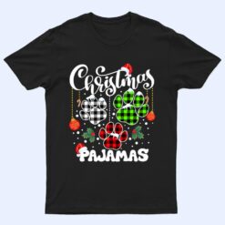 Christmas Pajamas  Xmas Pet Lover Animal Cat Dog Paw T Shirt