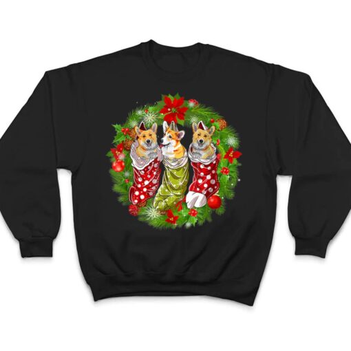 Christmas Tree Xmas Pajama Corgi Dog Lover T Shirt