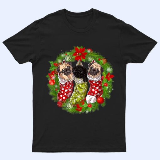 Christmas Tree Xmas Pajama Pug Dog Lover T Shirt