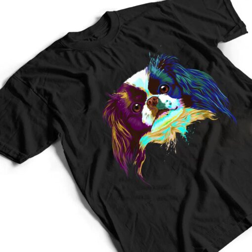 Colorful Splash Dog Japanese Chin T Shirt