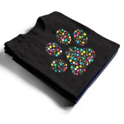 Colourful Polka Dot Dog Paw International Dot Day T Shirt - Dream Art Europa