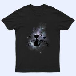 Cool Music and Cats - Cat Playing Piano - Music Note Lover T Shirt