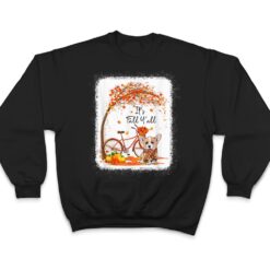 Corgi Dog Lover It's Fall Y'all Bicycle Autumn T Shirt - Dream Art Europa