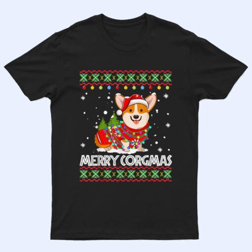 Corgi Dog Merry Corgmas Santa Corgi  Christmas T Shirt