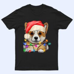 Corgi Santa Christmas Tree Lights Xmas Boys Dog Dogmas T Shirt