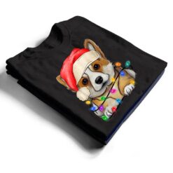 Corgi Santa Christmas Tree Lights Xmas Boys Dog Dogmas T Shirt - Dream Art Europa