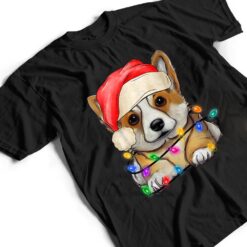 Corgi Santa Christmas Tree Lights Xmas Boys Dog Dogmas T Shirt - Dream Art Europa