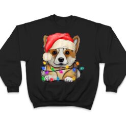 Corgi Santa Christmas Tree Lights Xmas Boys Dog Dogmas T Shirt - Dream Art Europa