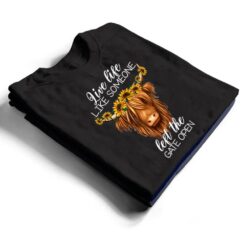 Country Heifer Highland Cow With Sunflowers Farm Farmer Girl T Shirt - Dream Art Europa